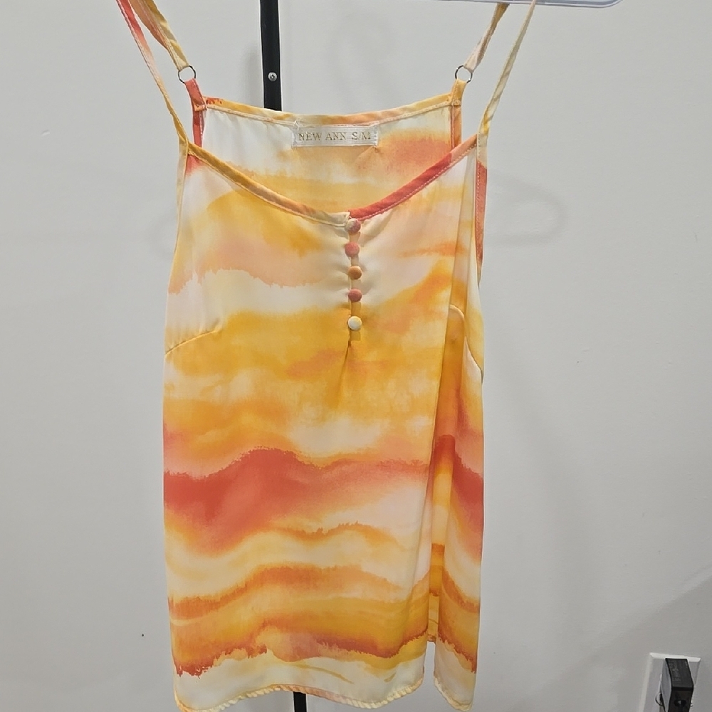 Women's Orange and Yellow Top